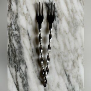 ORIGINAL PASTA FORK 1989 Stainless Steel Vintage Pair